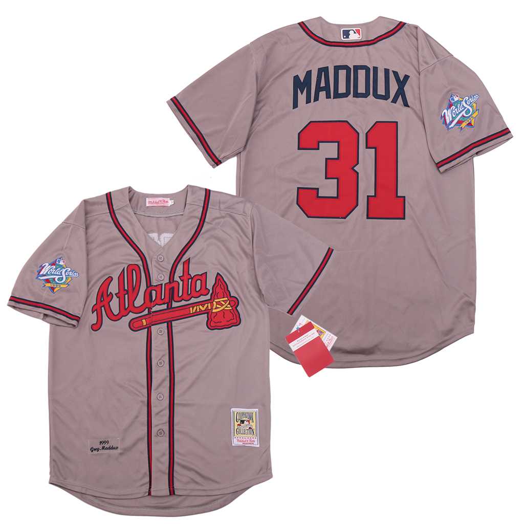 Braves 31 Greg Maddux Gray 1999 World Series Cooperstown Collection Jersey,We sell and wholesale Braves 31 Greg Maddux Gray 1999 World Series Cooperstown Collection Jersey on line form chian!